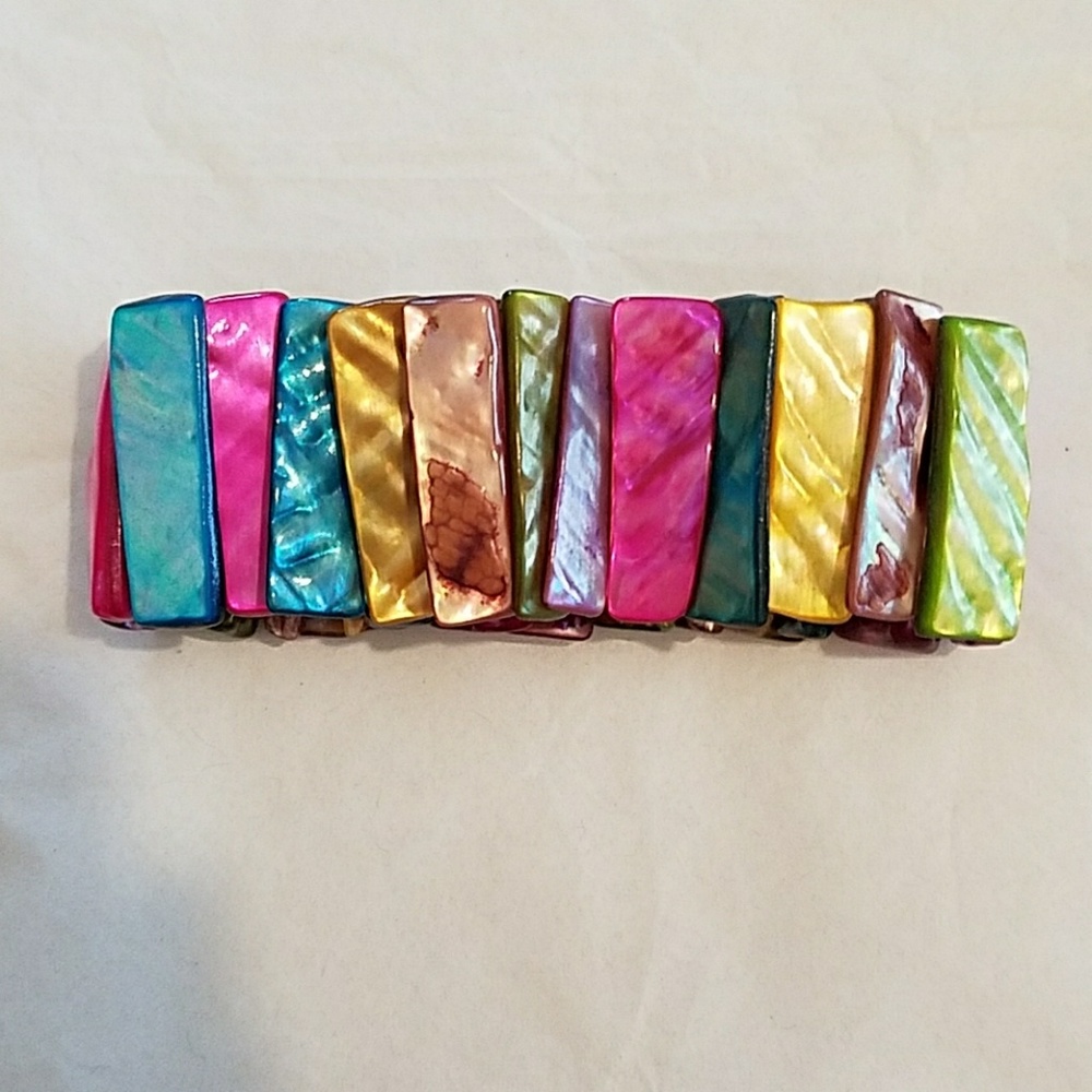 Shell Stretchy Multi Color Bracelet